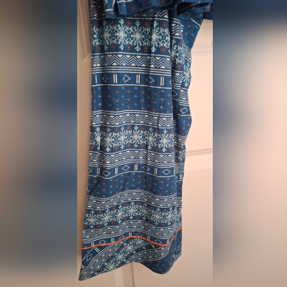 Woolrich Snow Blue Patterned Women's Pajama Set Sz XL Winter Longwear Xmas Basic - Picture 6 of 14